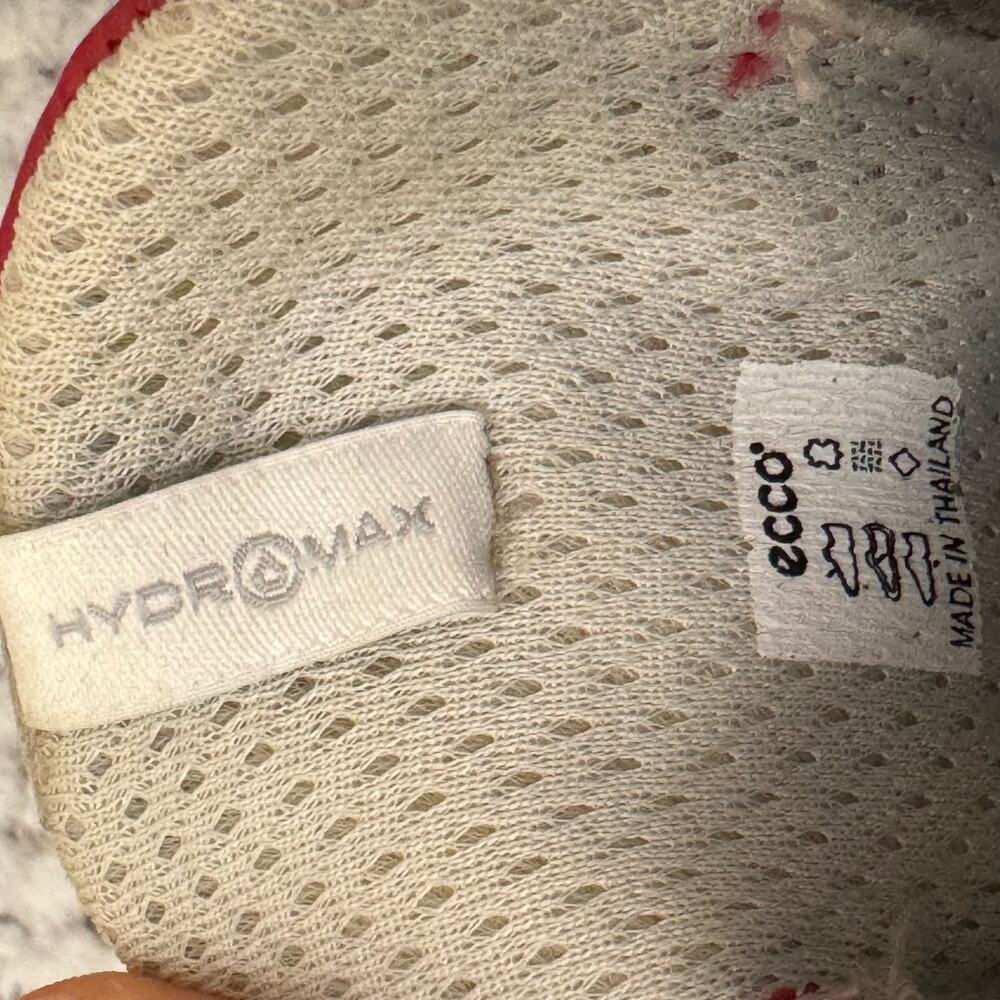 ECCO Golf Street Athletic Hydromax Sneaker Shoes Women 38 7/7.5US Red Leather - Picture 4 of 10